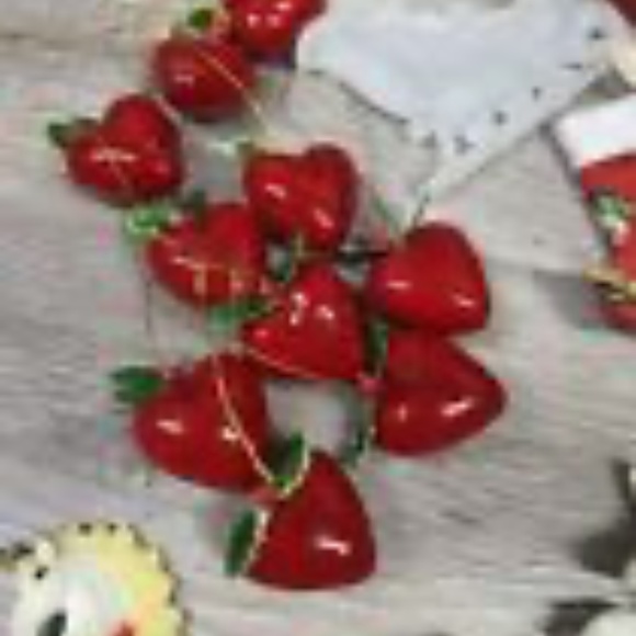 Vintage Lot Christmas Tree Ornaments Yarn Plastic Felt Wood Handmade Assorted - Picture 15 of 16